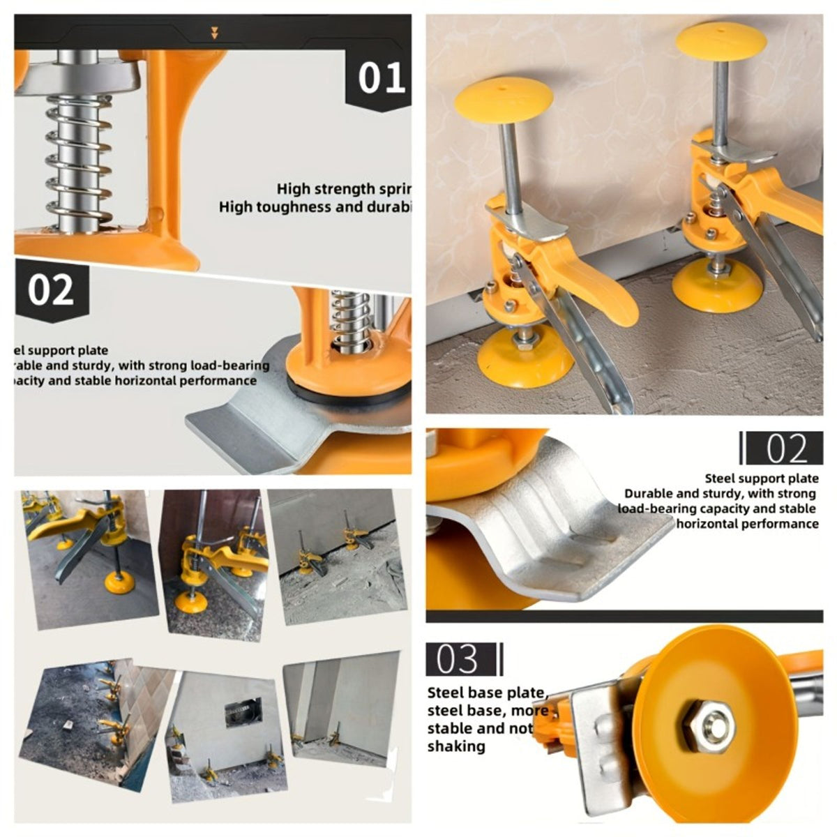 3 6pcs multi functional tile leveling system an adjustable image 5
