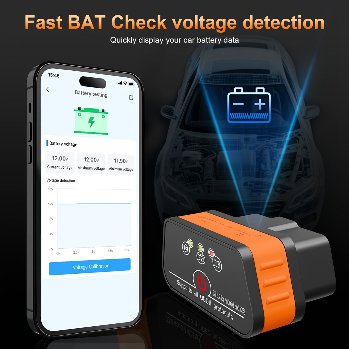 kw901 orange wireless 5 0 code reader v1 5 obd image 5