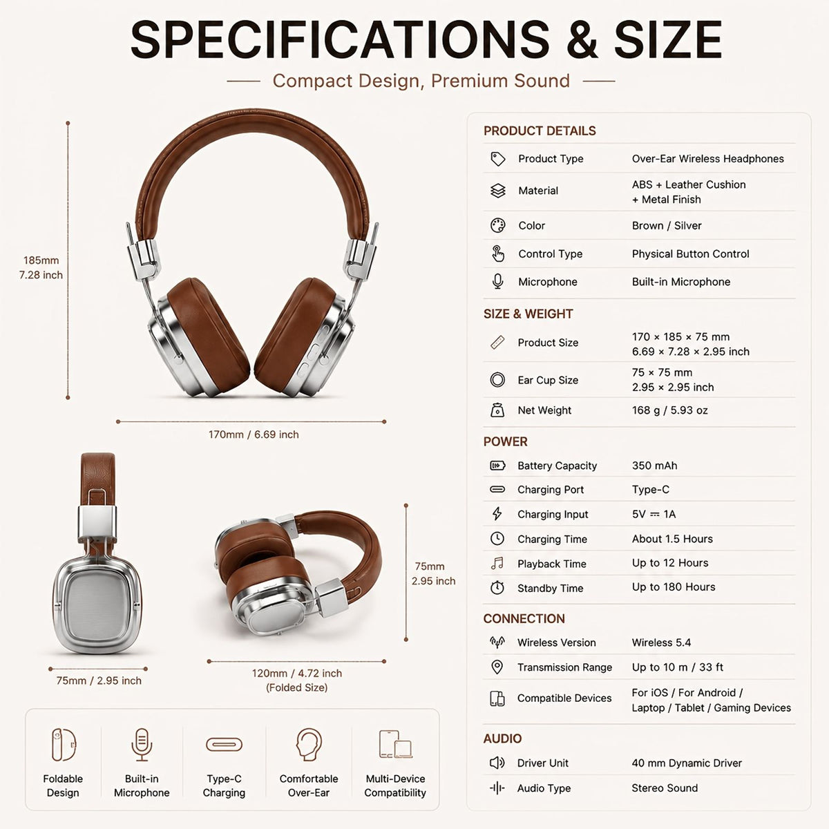 ada dud 2026 retro wireless earphones fashionable headphones image 9