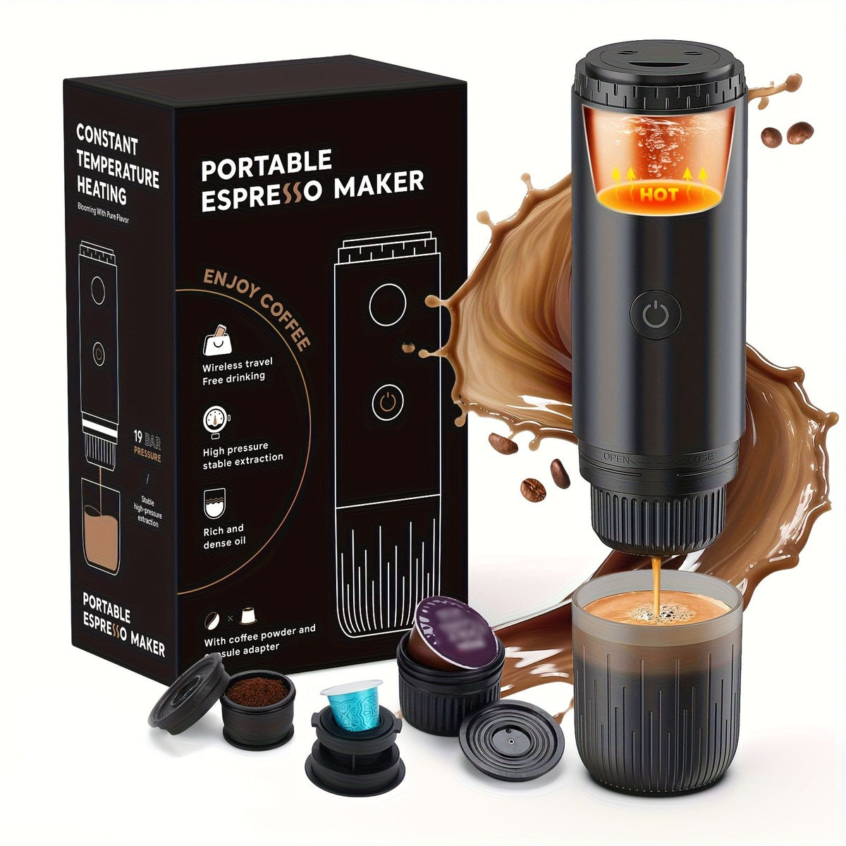 portable esprosso coffee machine compatible nes dg coffee