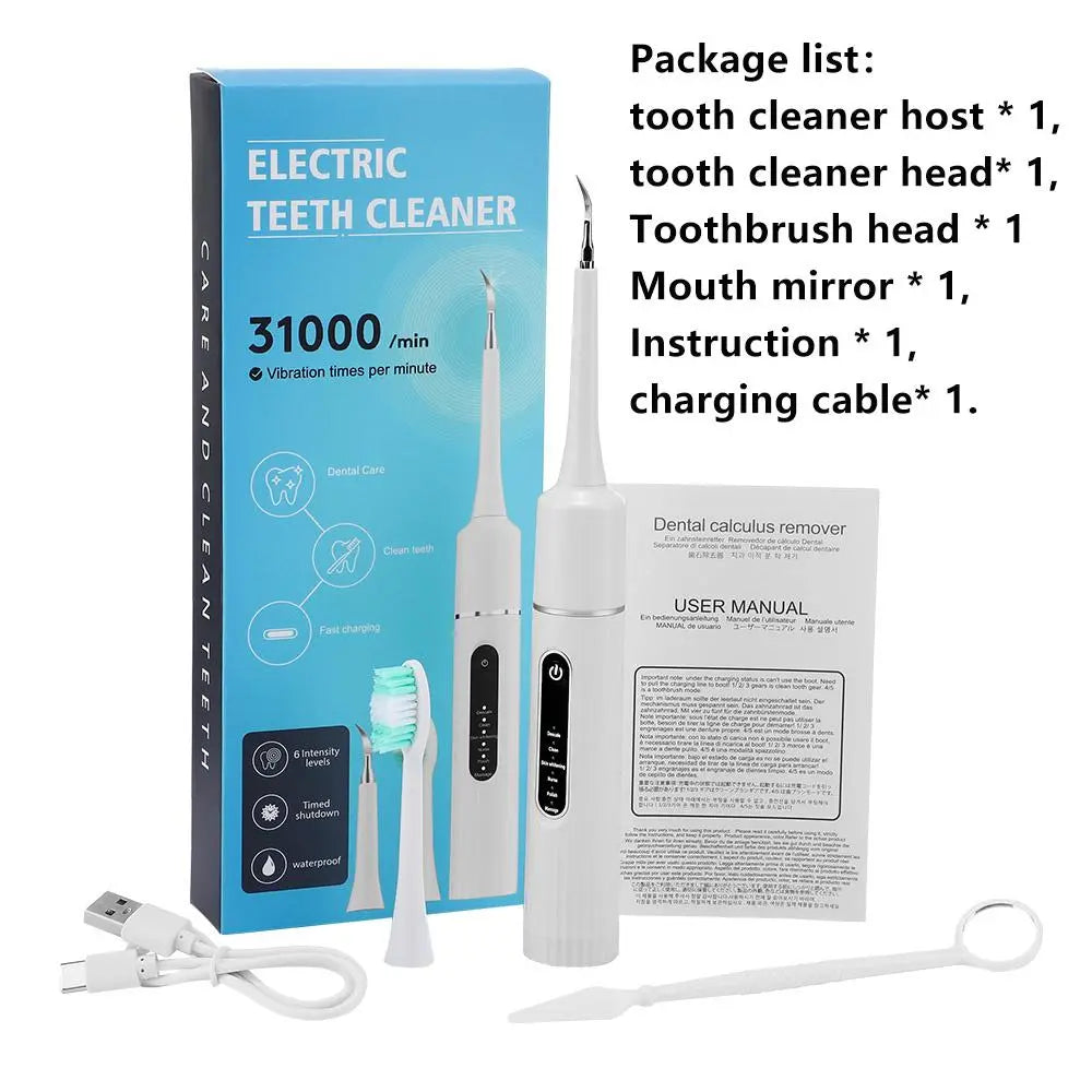 Units 6-Speed Adjustable Electric Toothbrush with Replacement Brush Head, Waterproof Type-C Charging Toothbrush, Deep Cleansing & Gum Protection for Adults, Rechargeable Electronic Teeth Cleaning Tool, Home Teeth Cleaner