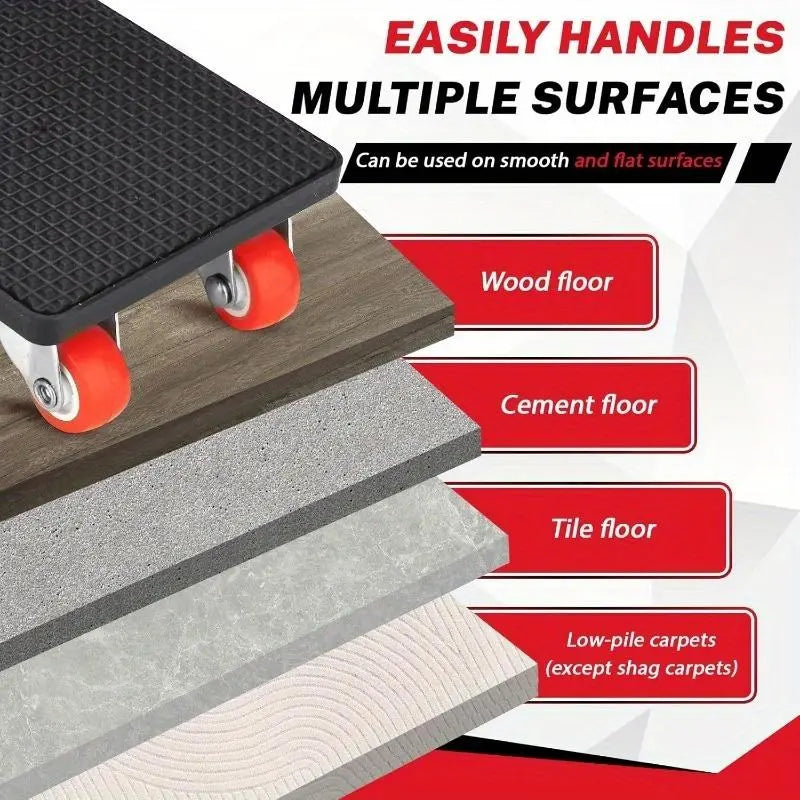 Furniture Lifter and Mover Tool Set, 360° Rotating Moving Rollers Heavy Duty Casters, Furniture Moving Wheel for Beds, Sofas, Desks and Other Heavy Furniture